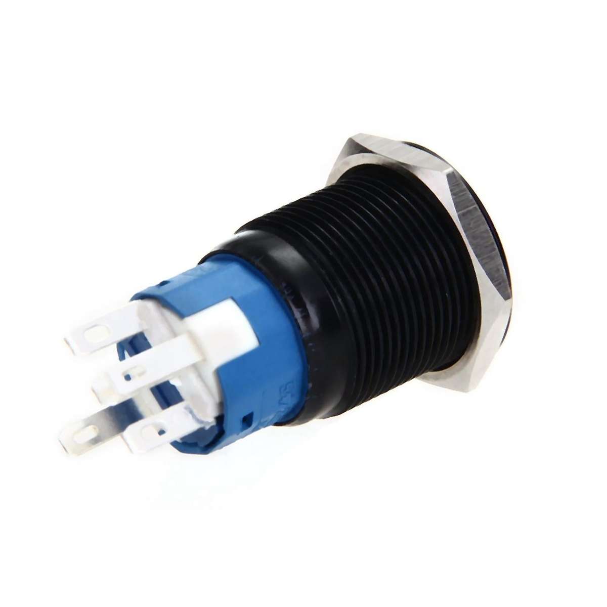 Led Push Button Push Button Switch 12v 19mm Self-locking Switch Black