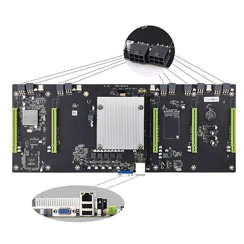 Eth79-x5b Btc Mining Motherboard with E5 2620 Cpu+128g Ssd+8g Ram