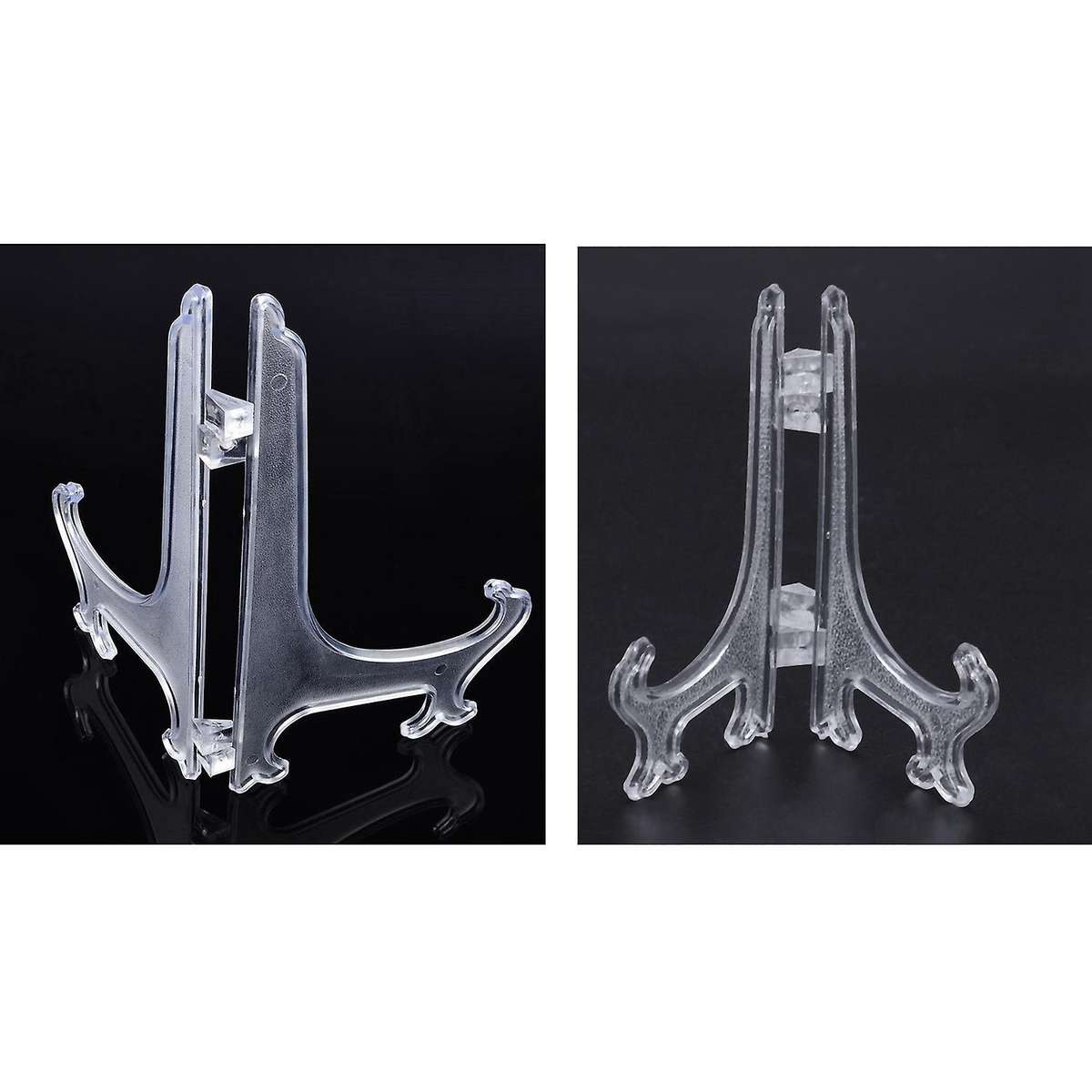 12pcs 3 Inch Easels Or Plate Holders Dinner Plate (transparent)