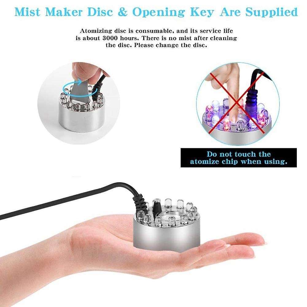 Mist Maker with Led Light, Fish Tank Accessories for Fountain Planted