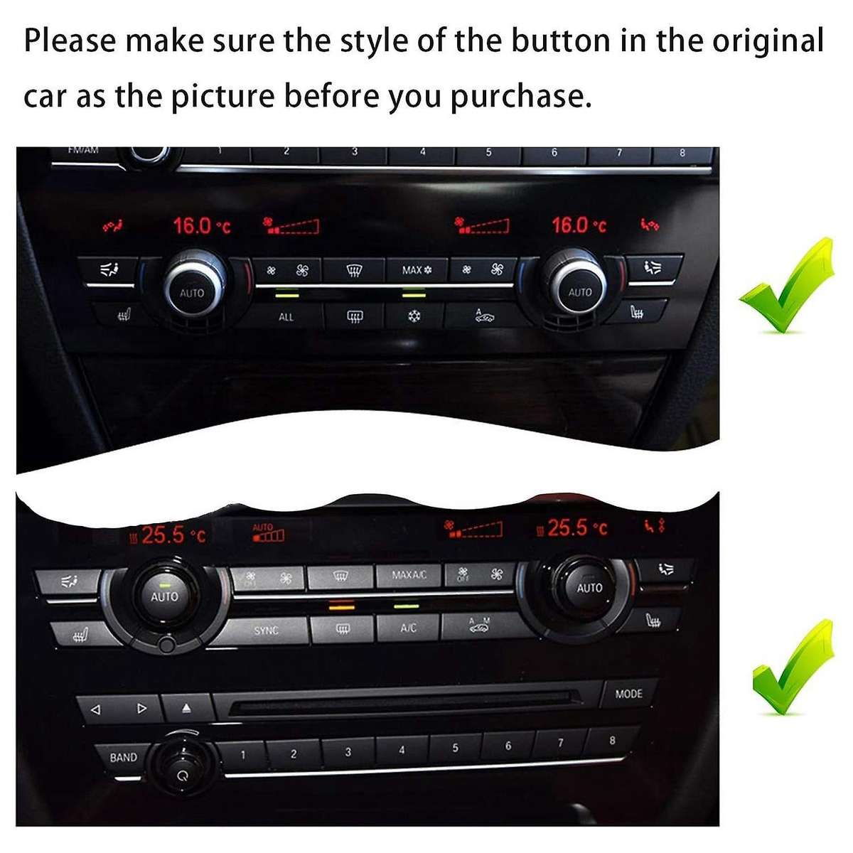 For-bmw A/c Climate Control Panel Fan Speed Button,for F01 F04 F06