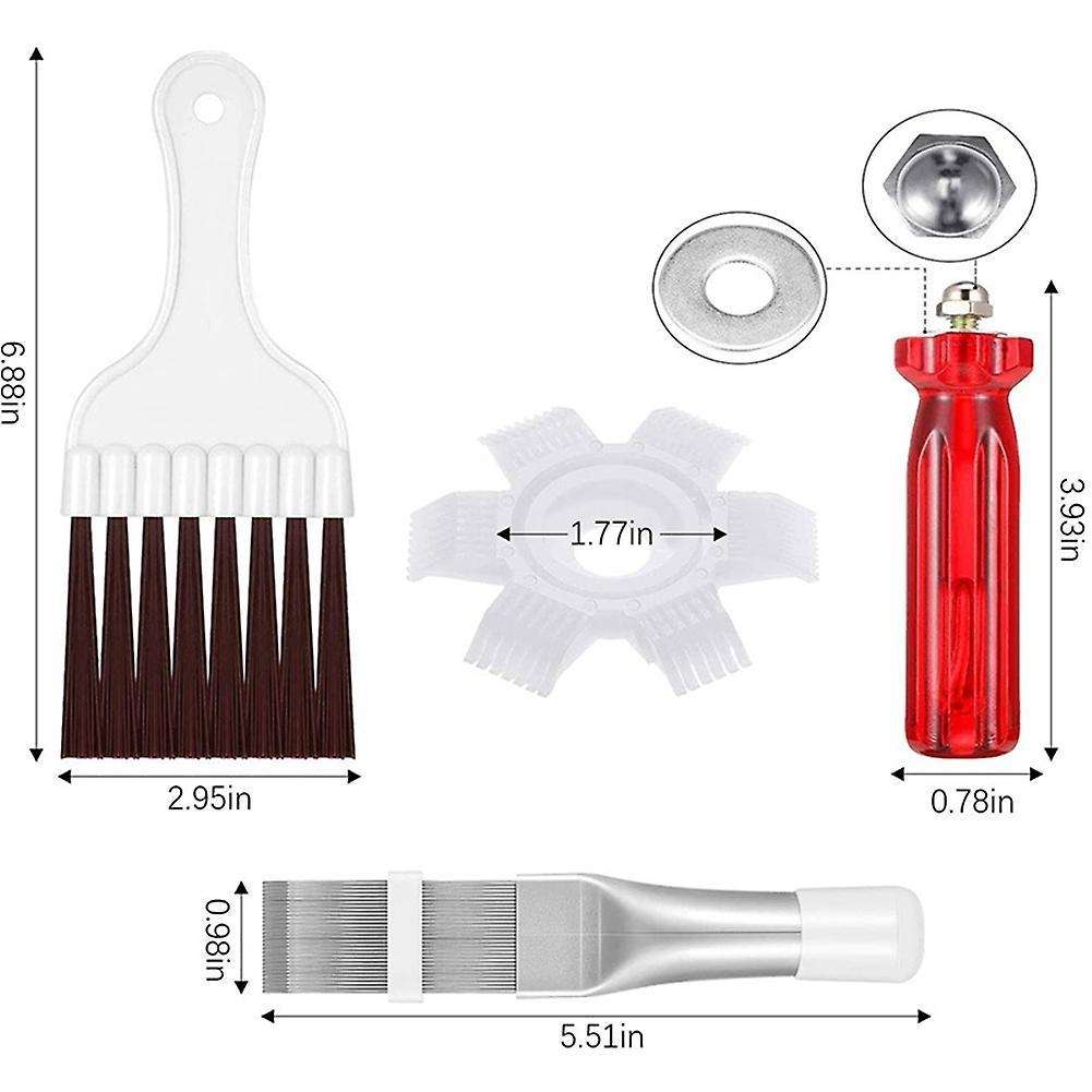3pcs Condenser Fin Cleaner Brush,straightener Set for Air Conditioner
