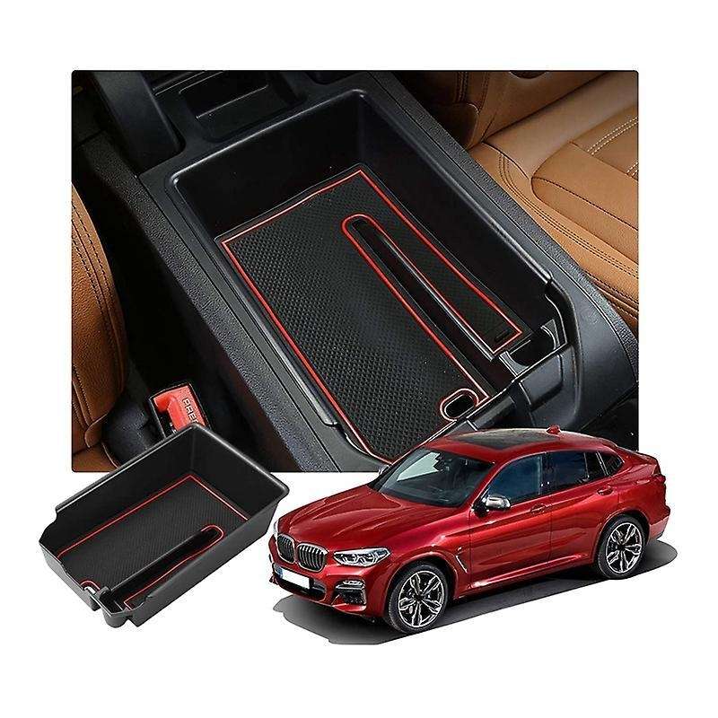 For Bmw X3 G01 X4 G02 18-21 Armrest Storage Box Tray with Rubber Mat