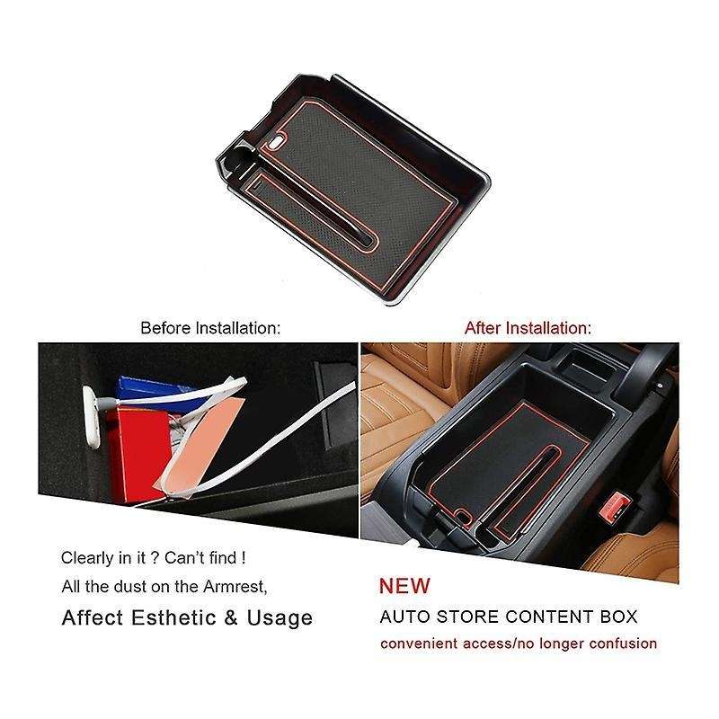 For Bmw X3 G01 X4 G02 18-21 Armrest Storage Box Tray with Rubber Mat