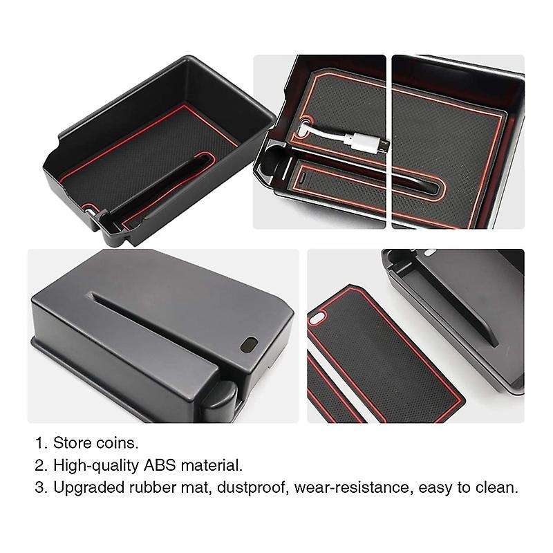 For Bmw X3 G01 X4 G02 18-21 Armrest Storage Box Tray with Rubber Mat