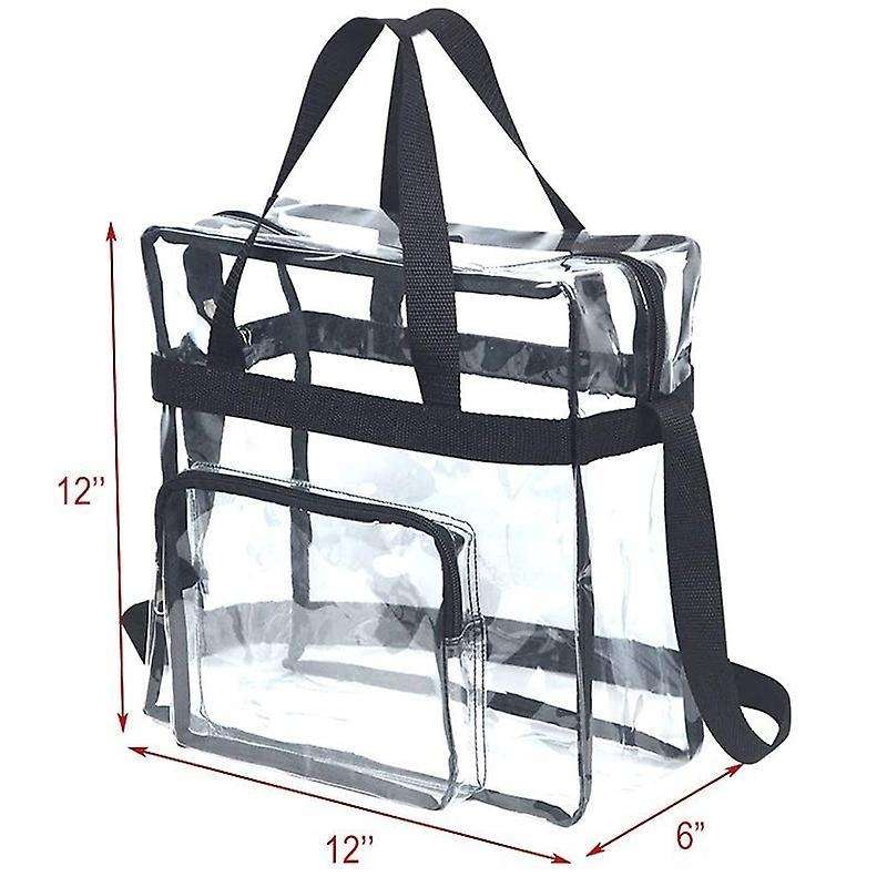 Clear Tote Bag, Adjustable Shoulder Strap, Perfect for Sports