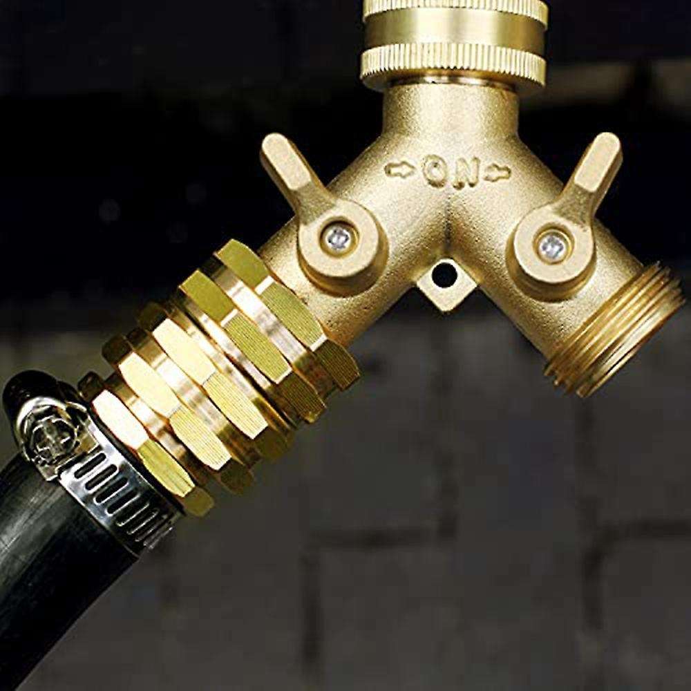 Solid Brass Garden Hose Fittings Connectors Adapter 2 Pcs