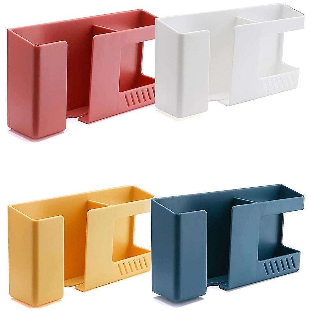 4 Pcs 4-color Wall-mounted Mobile Phone Holder Perforated Free
