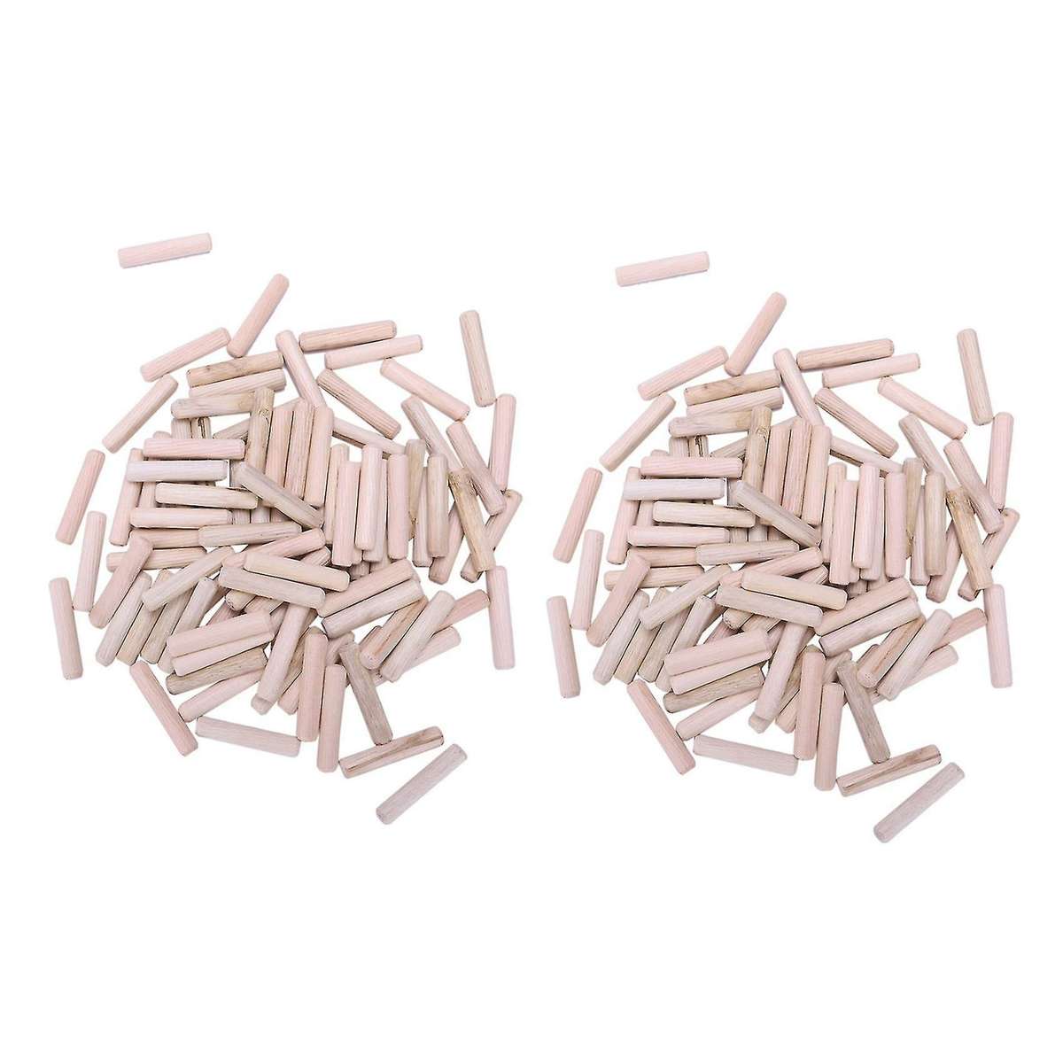 100 Pack Wooden Dowel Pins Wood Kiln Dried Fluted and Beveled