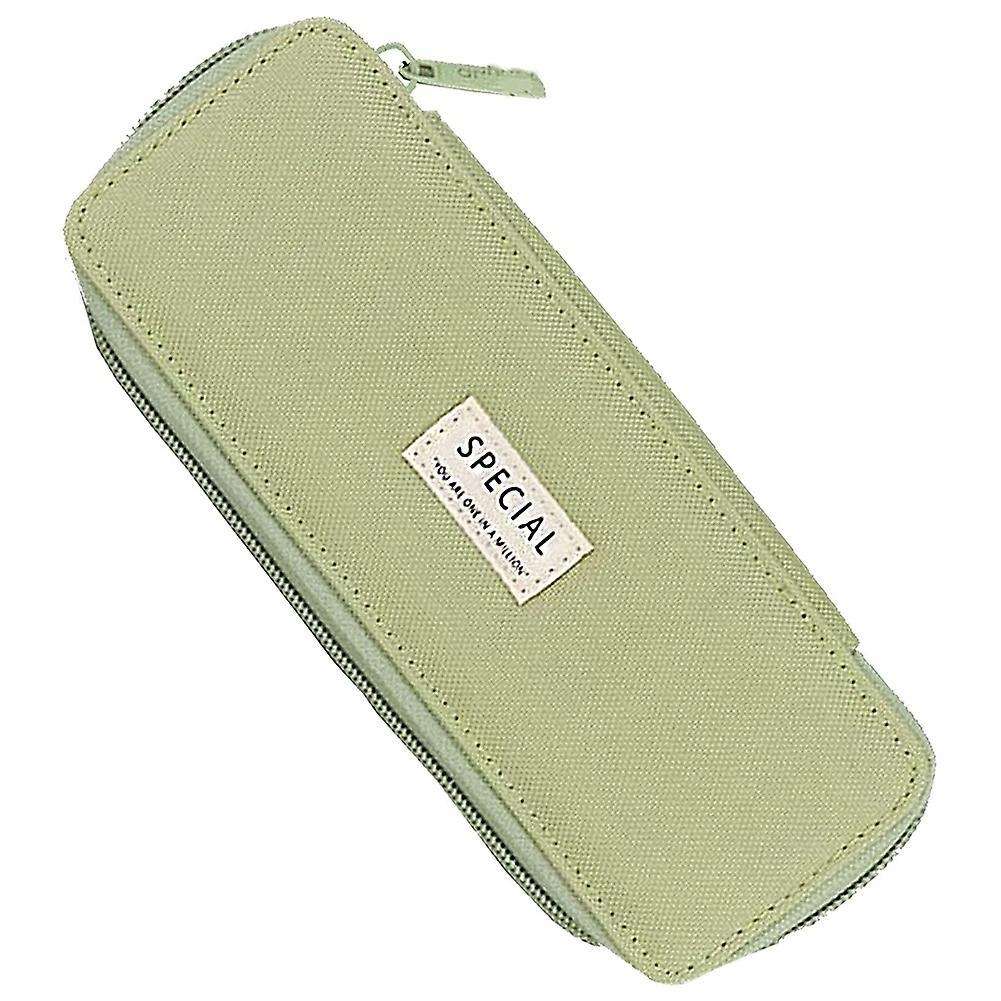 Angoo Canvas Pencil Case,stylish Simple Pencil Bag Green