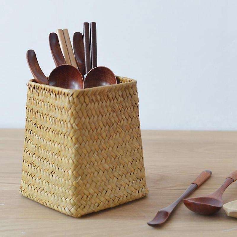 Flower Basket Seagrass Woven Storage Basket for Plants Flower Vase