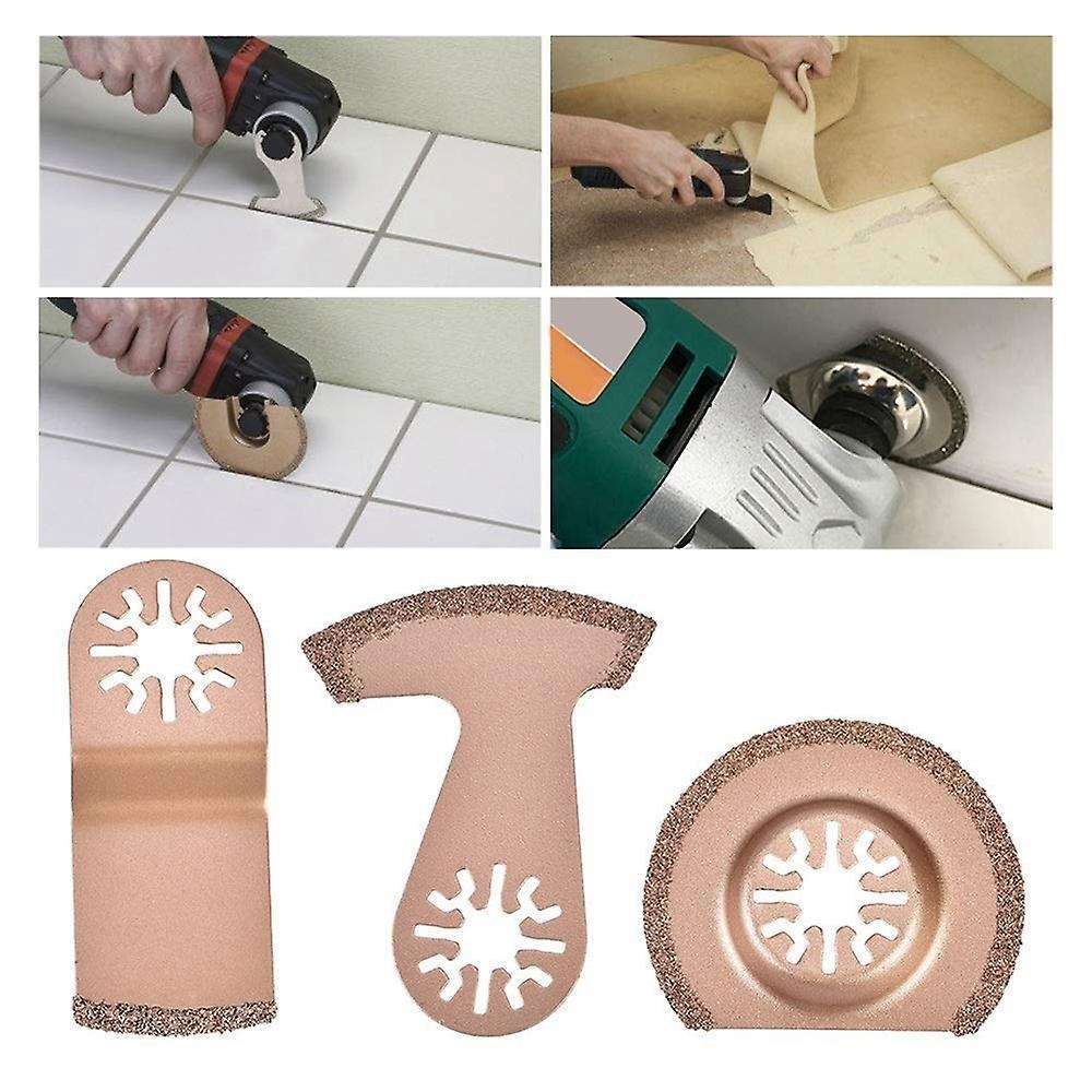 3pcs Multi Function Tile Saw Blades Set for Porcelain Tile Cutting