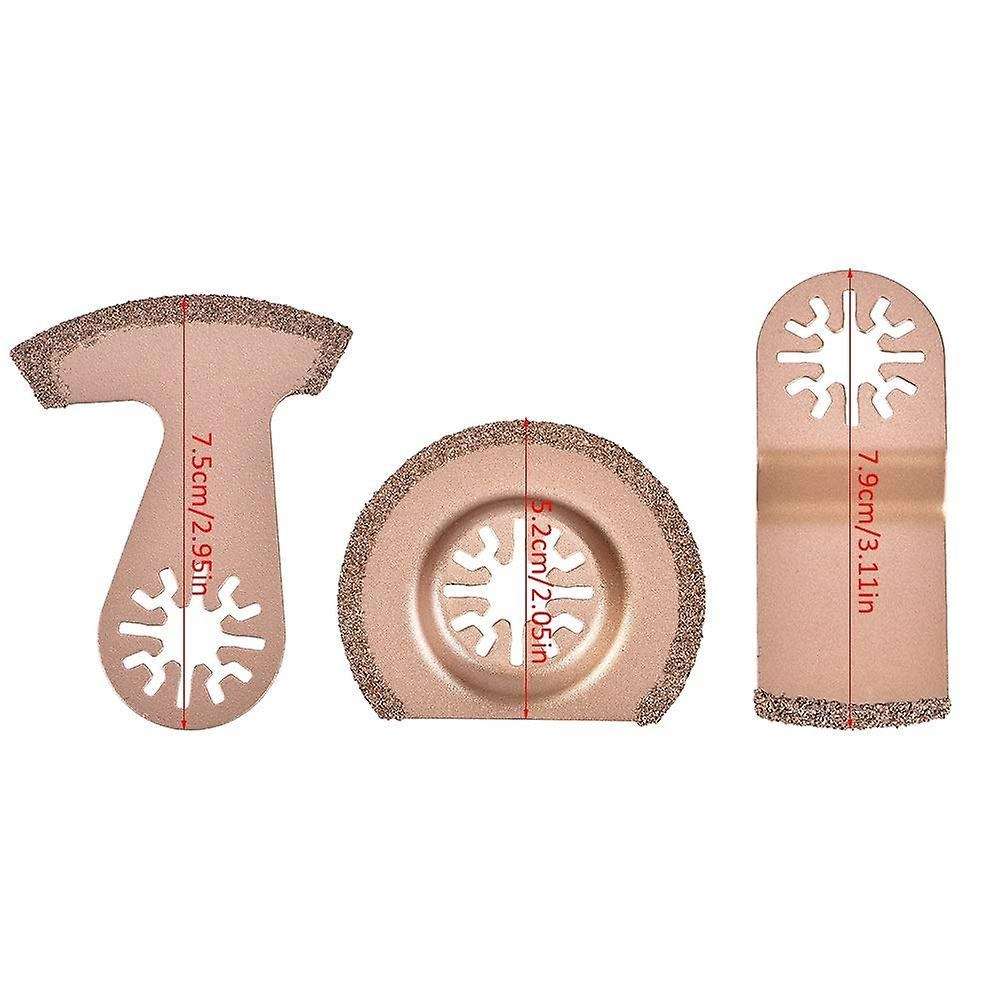 3pcs Multi Function Tile Saw Blades Set for Porcelain Tile Cutting