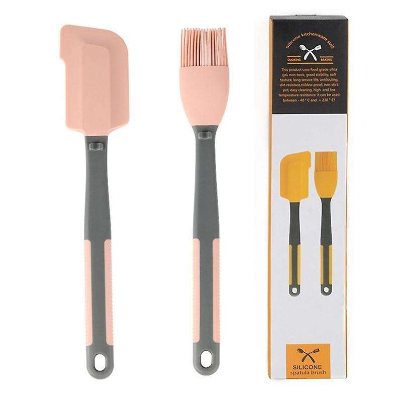 Silicone Spatula Set Barbecue Oil Brush Cake Cream Spatula Pink