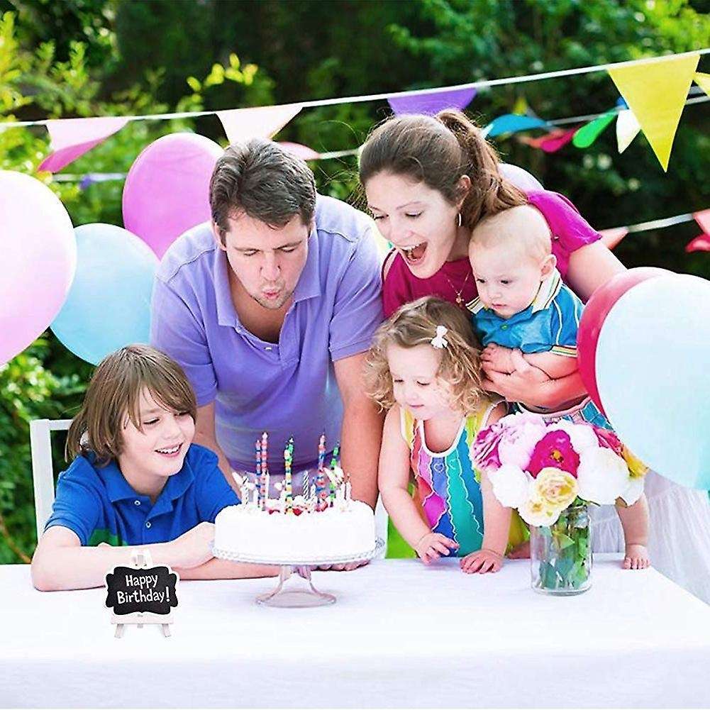 10pcs Wooden Small Chalkboard Signs with Easel Stand, Chalkboards