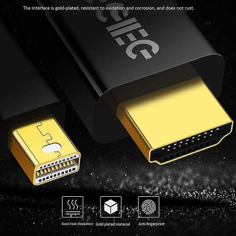 Veggieg Mini Displayport to for Hdmi Cable In Black(1.5meter)