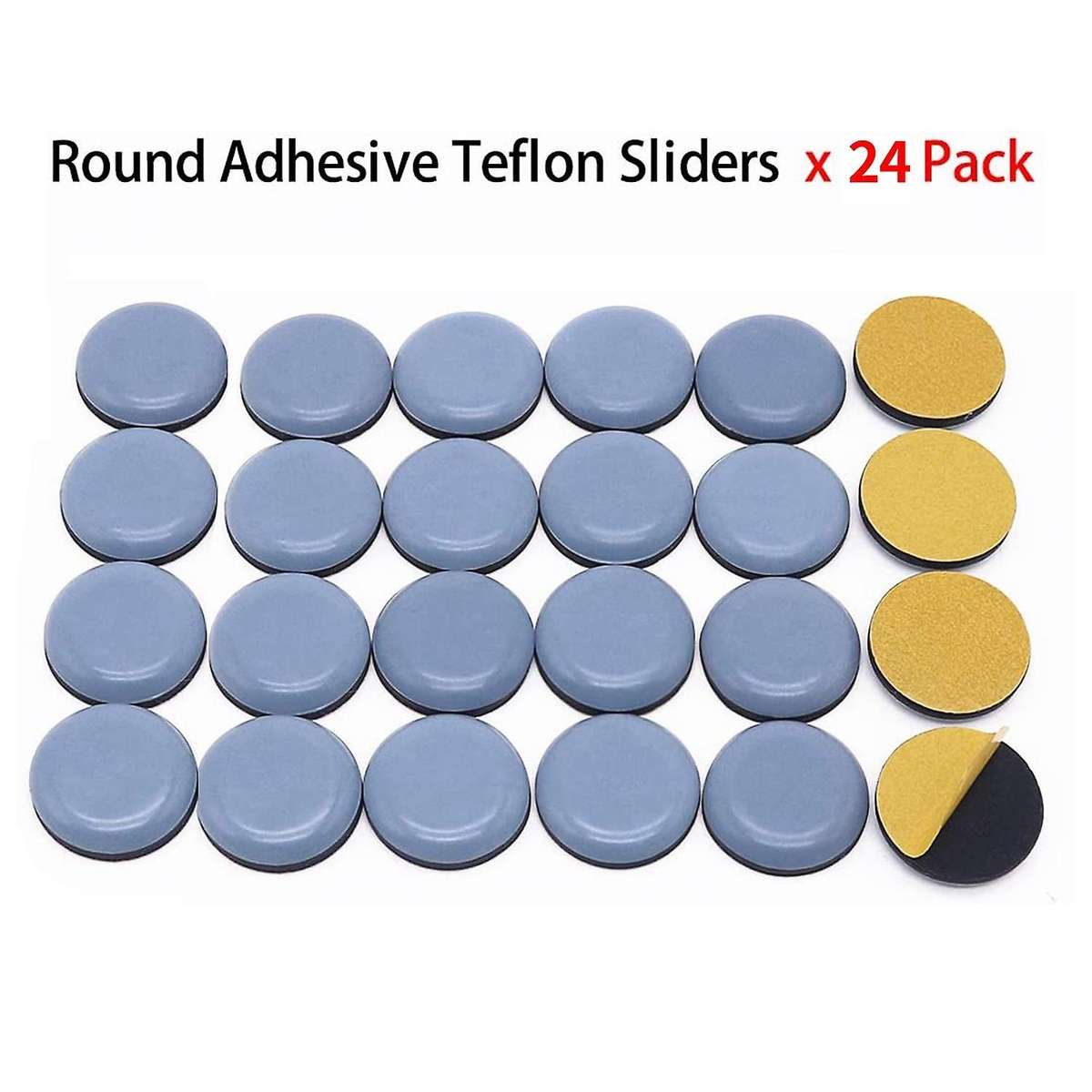24pcs 25mm Furniture Glides for Furniture Easy Movers (round)