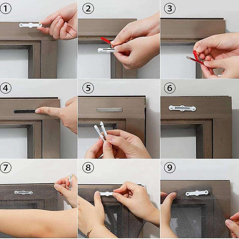 8pack Screen Installer Clips, Window Screen Retainer Clips Traceless