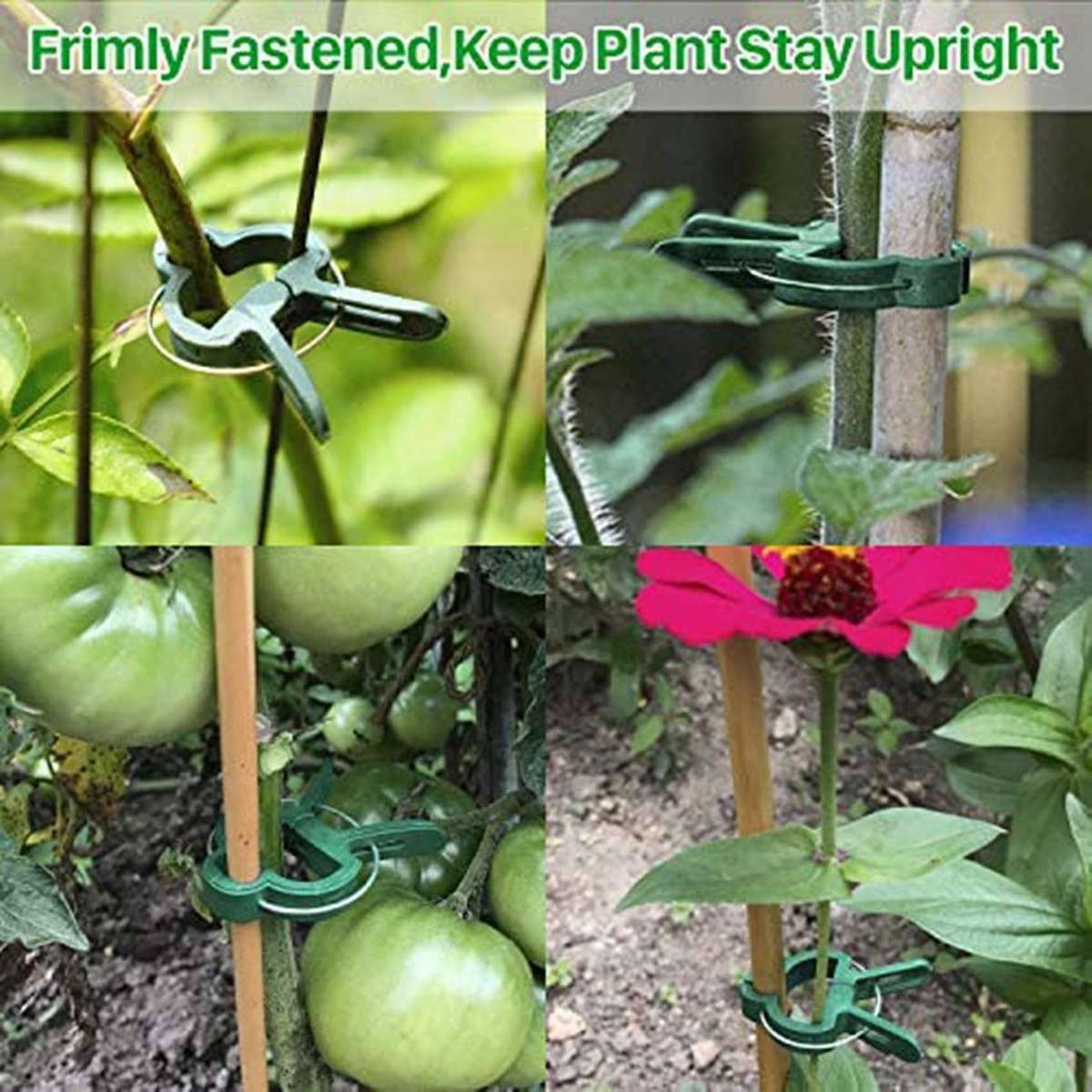 Plant Support Clip Ties for Gardening Gentle Plant & Flower Clamps