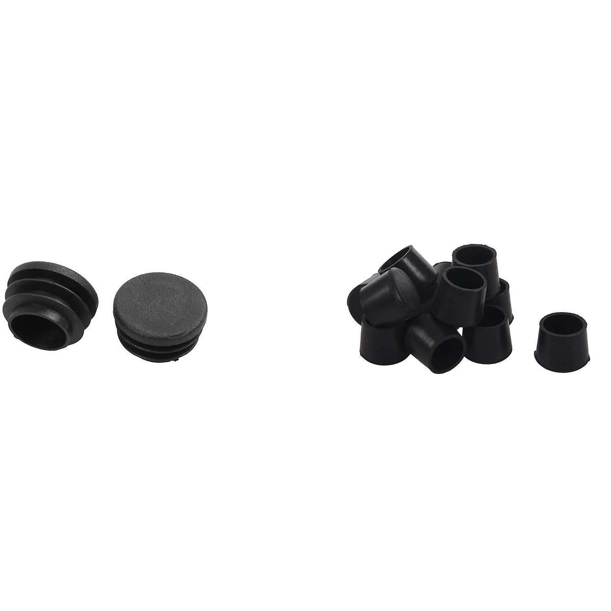 Rubber Furniture Crutch Feet Stool Chair Leg Tip Pad 12pcs Black