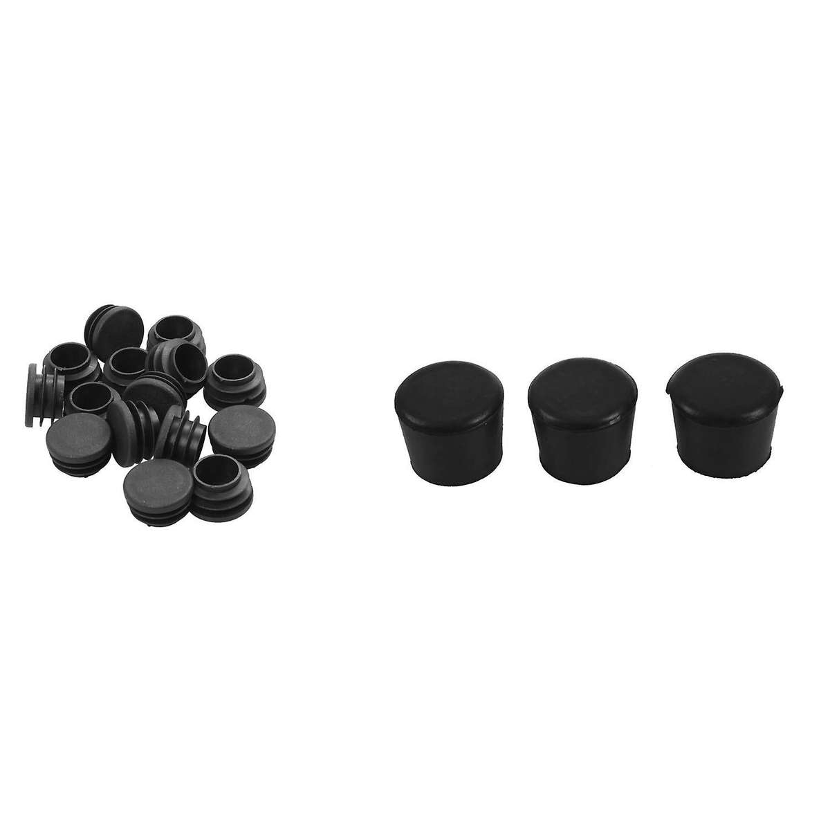 Rubber Furniture Crutch Feet Stool Chair Leg Tip Pad 12pcs Black