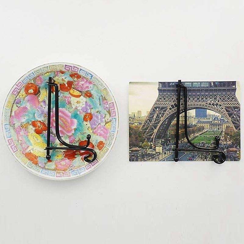 (4 Pack)black Iron Easel Plate Display Photo Holder Stand 4 Inch