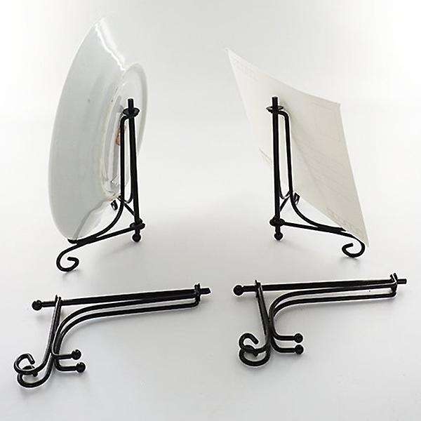 (4 Pack)black Iron Easel Plate Display Photo Holder Stand 4 Inch