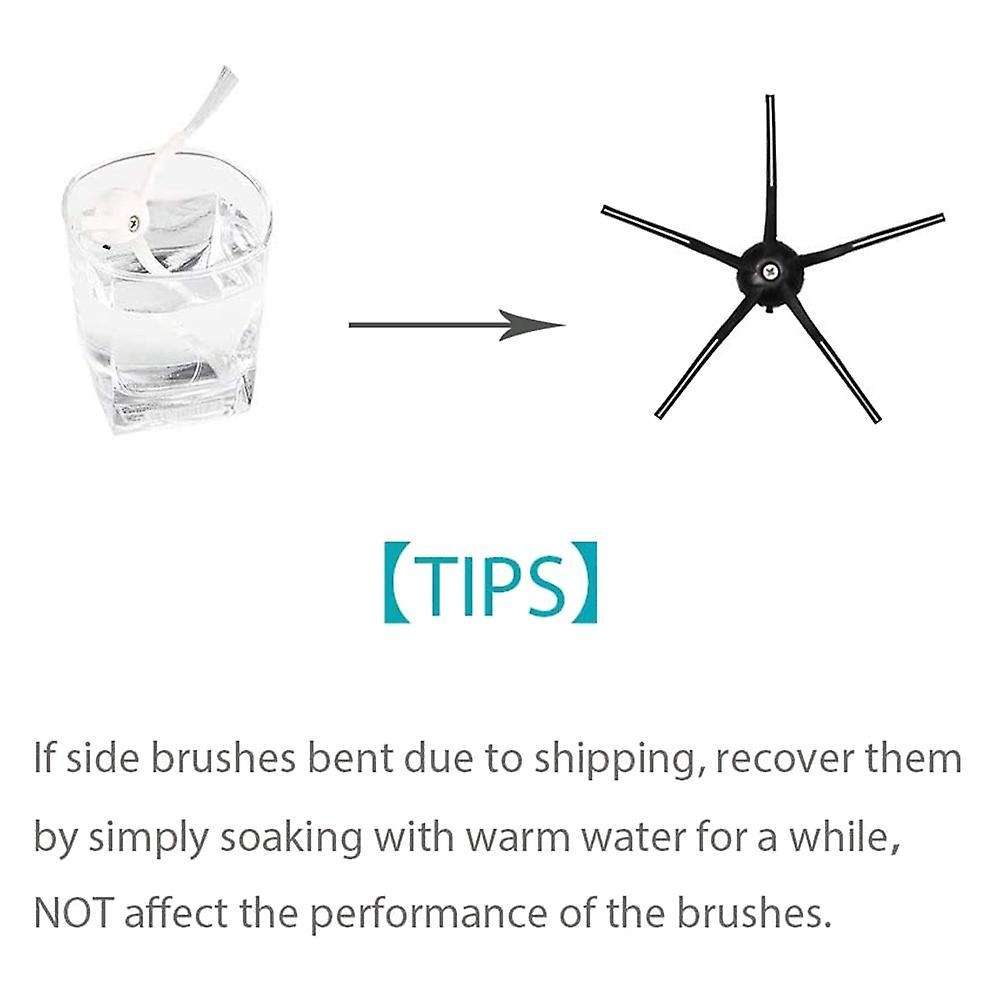 6pcs Side Brushes Parts for Roborock S7 Series, S6 Series, S5 Series