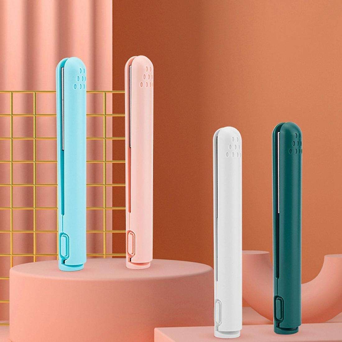 Mini Hair Straightener for Straight and Curling for Students Green