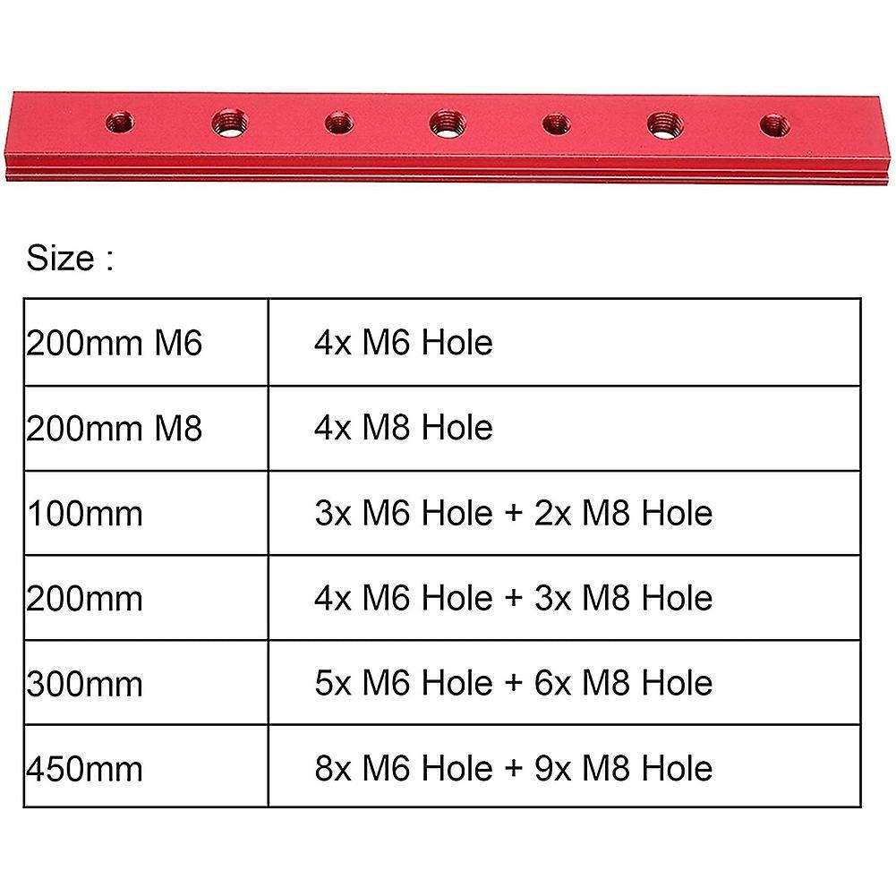 Miter Bar Slider Table Saw for T-slot T-track Fixture Slot,200mmxm6
