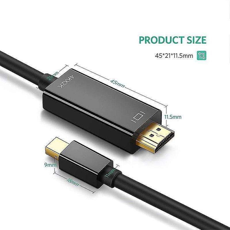 Mini Dp to Hdmi 6 Feet Cable for Macbook Air/pro, Monitor, Projector