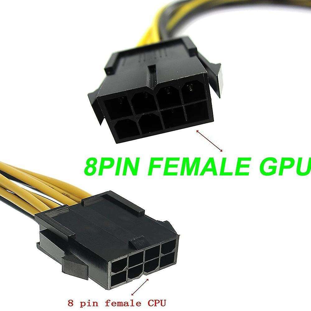 6pcs 8 Pin Pci-e to 2 Pci-e 8 Pin (6 Pin + 2 Pin) Power Cable