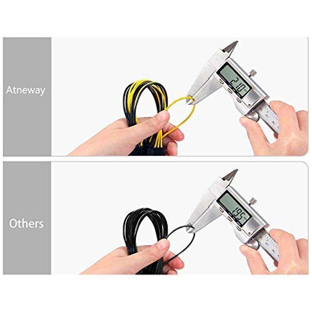 6pcs 8 Pin Pci-e to 2 Pci-e 8 Pin (6 Pin + 2 Pin) Power Cable
