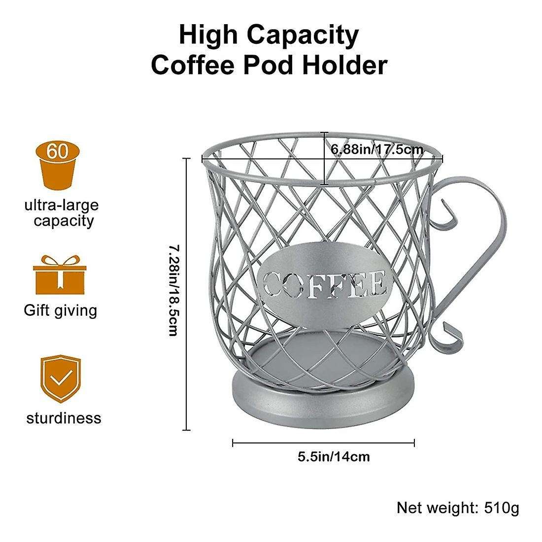 K Cup Coffee Capsule Storage Rack Coffee Capsule Rack Silver