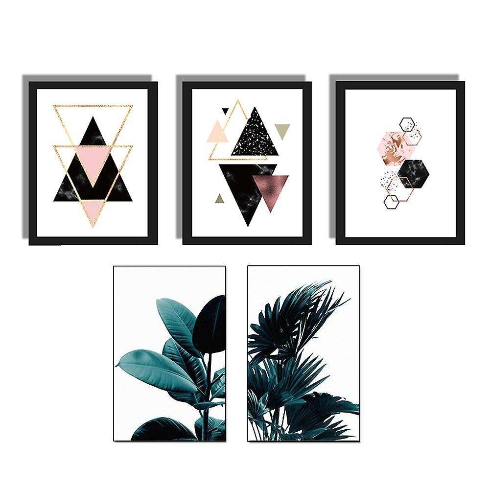 3 Pcs Nordic Geometric Wall Art Canvas Painting (unframed)21cm X 30cm