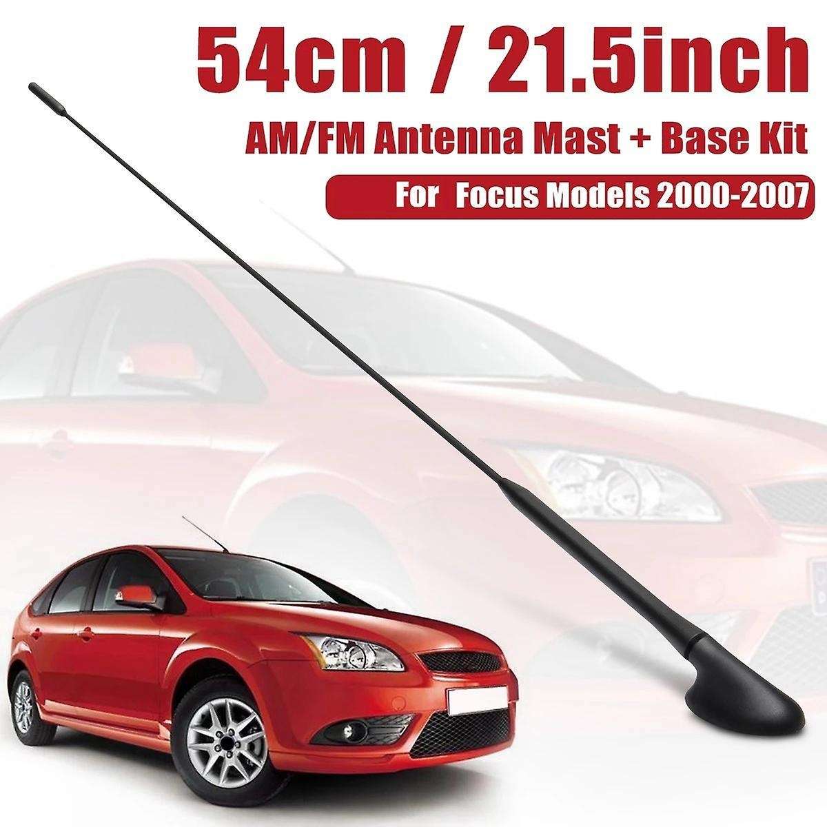 Am/fm Car Radio Roof Antenna Aerials Mast + Base Kit for Ford Focus