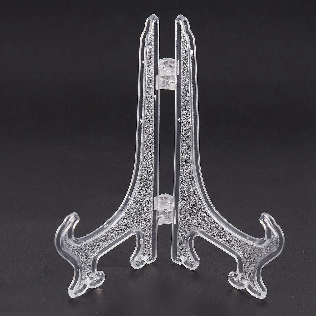 12pcs/set Clear Plastic Easels Plate Frame Photo Book Pedestal Holder