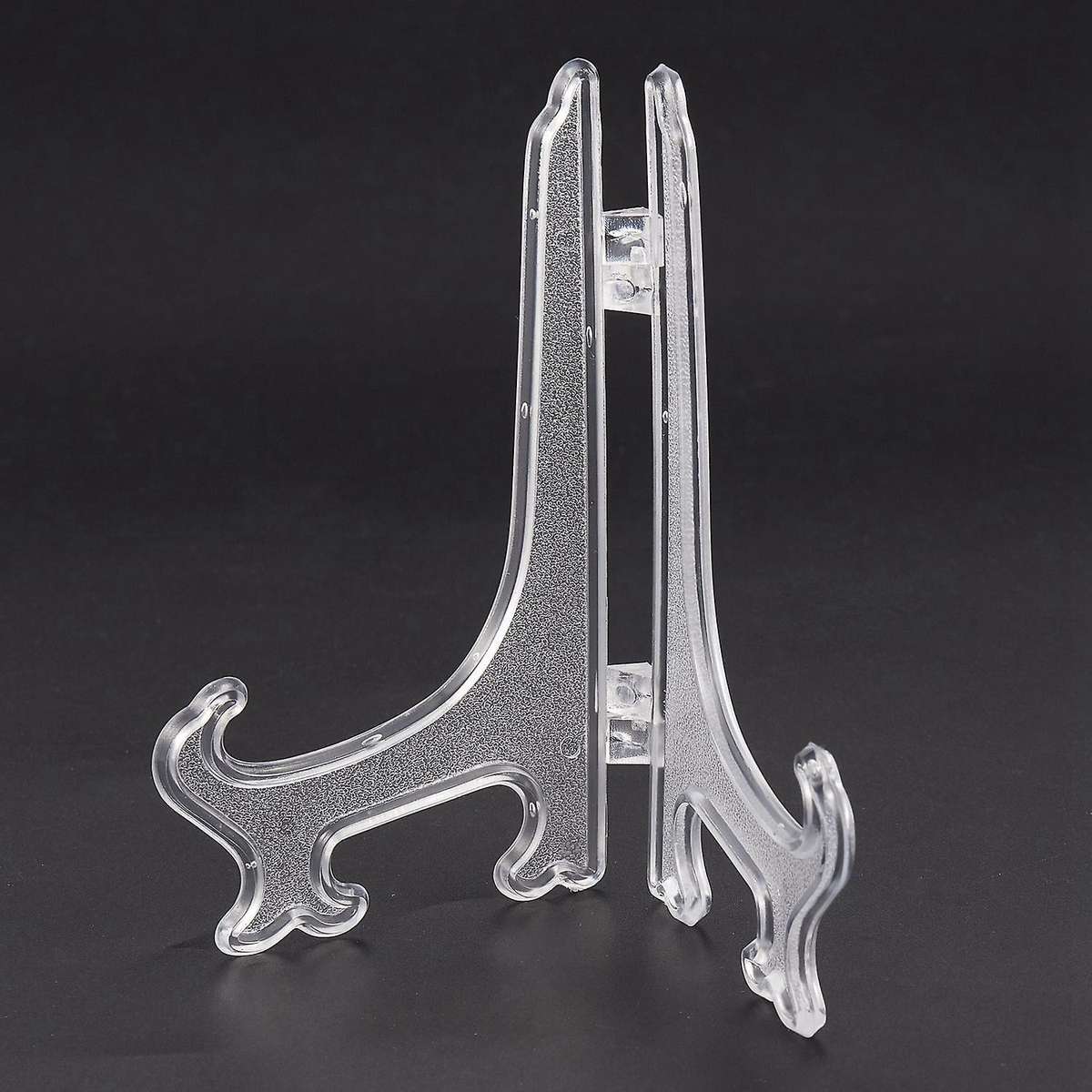 12pcs/set Clear Plastic Easels Plate Frame Photo Book Pedestal Holder