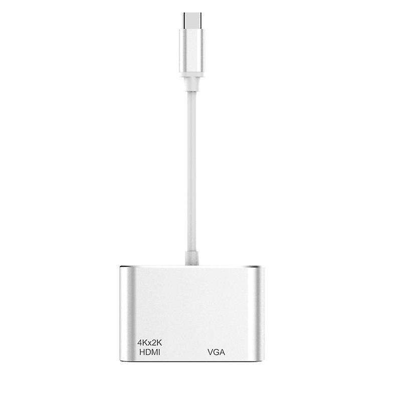 Usb3.1 Type C to Hdmi Vga Adapter-2 In1 Type C to Hdmi Vga Cable