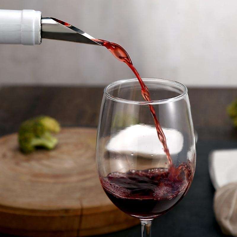 Stainless Steel Wine Stopper Pourer Metal Drain Bar Home Wine Set
