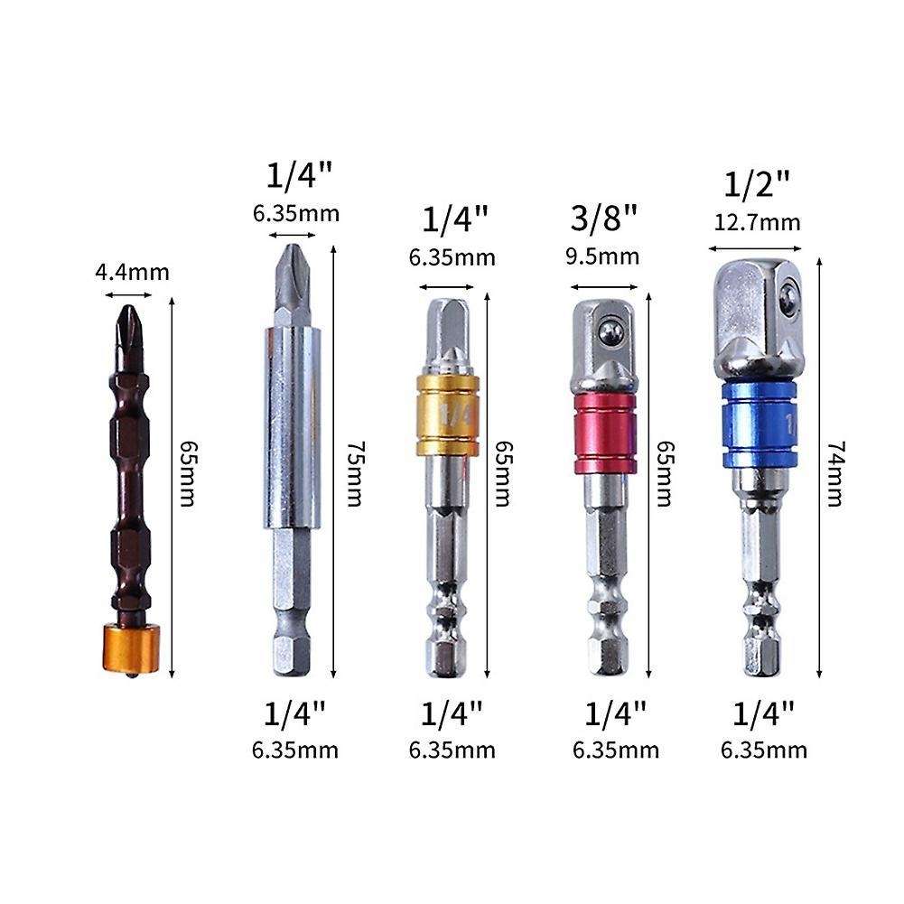 Magnetic Ring Double Cross Head Screwdriver Bit Drill Socket Adapter