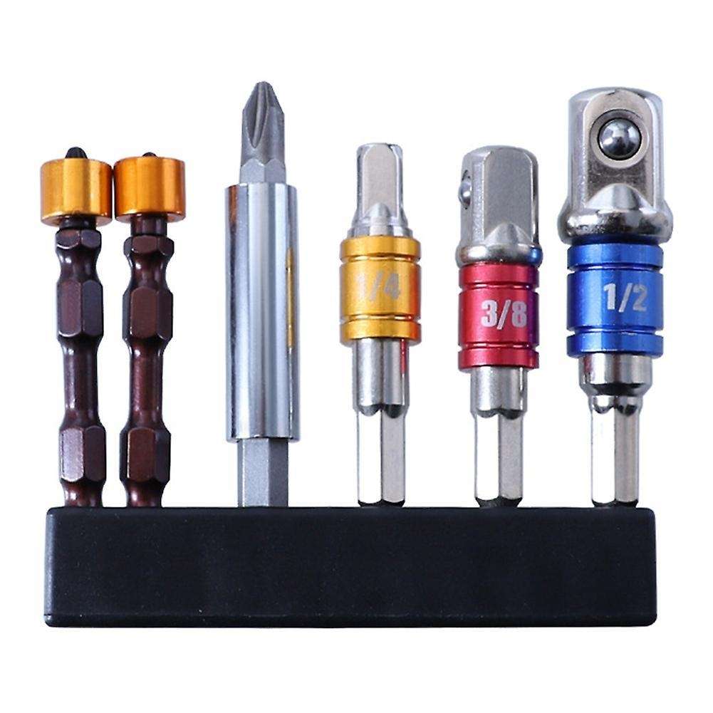 Magnetic Ring Double Cross Head Screwdriver Bit Drill Socket Adapter