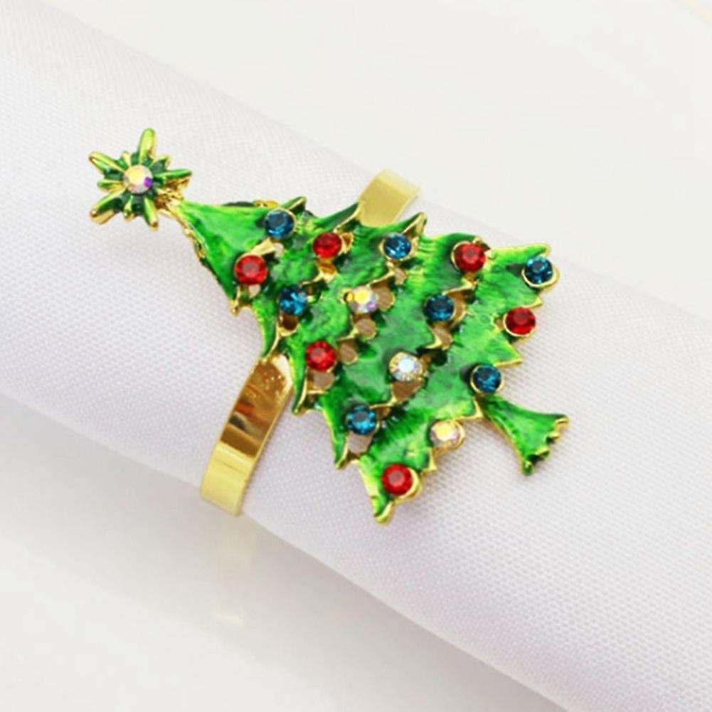 8pcs Metal Bow Flower Wreath Mouth Ring Napkin Ring Table Supplies,c