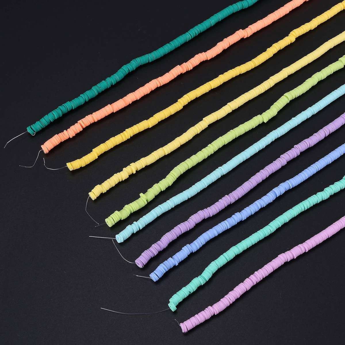 Polymer Gasket 6mm Disc Flat Bead for Surfer Necklace Bracelet Making