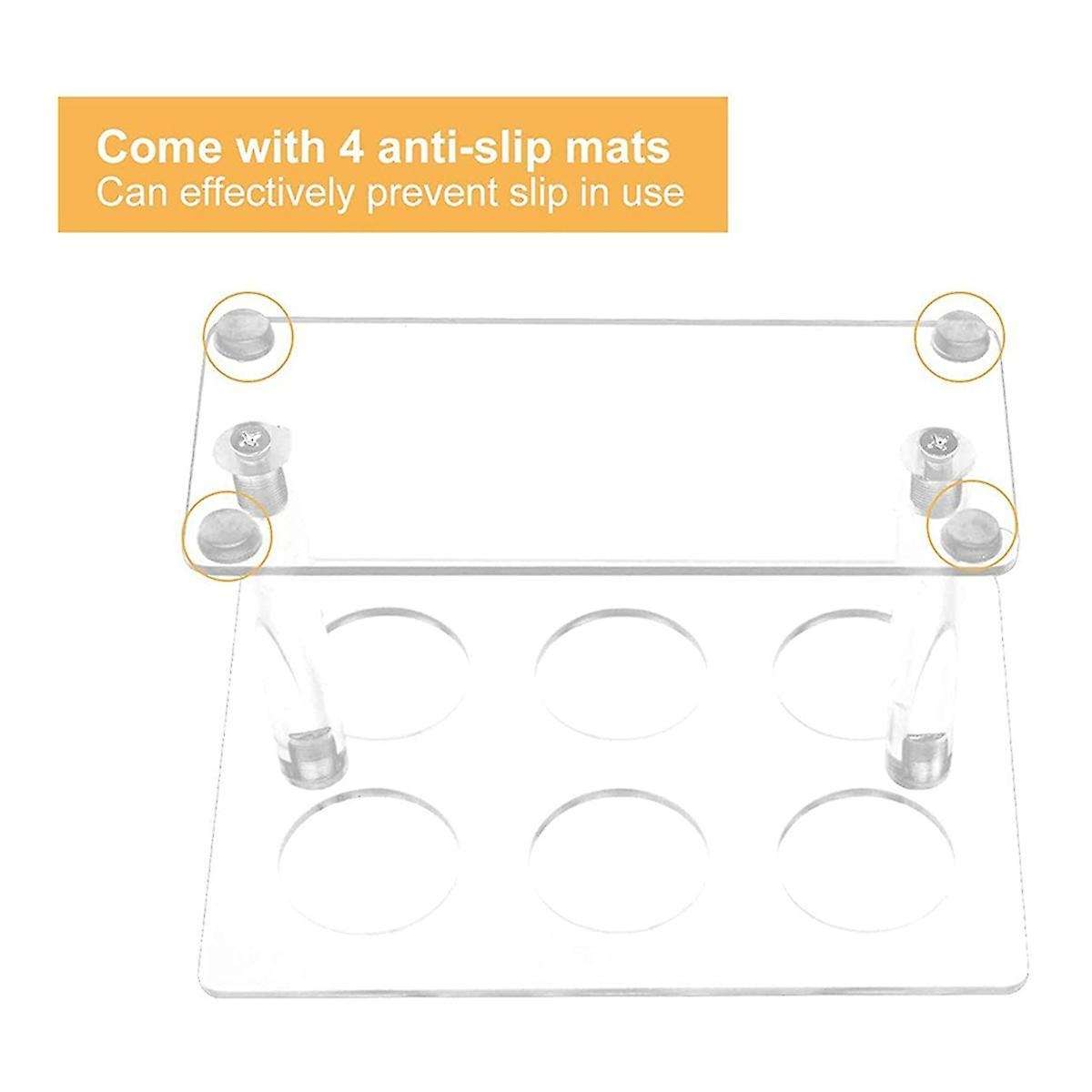 1pcs Cone Holder, Clear Acrylic Ice Cream Cone Holder, (6 Holes)