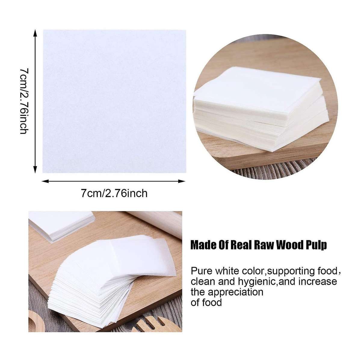 500 Pieces Square Disposable Paper Liner Sheets Bamboo Steamer Paper