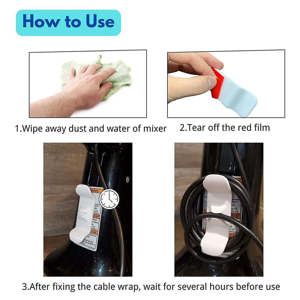 3pack Cord Organizer for Appliances for Mixer and Kitchen Accessories