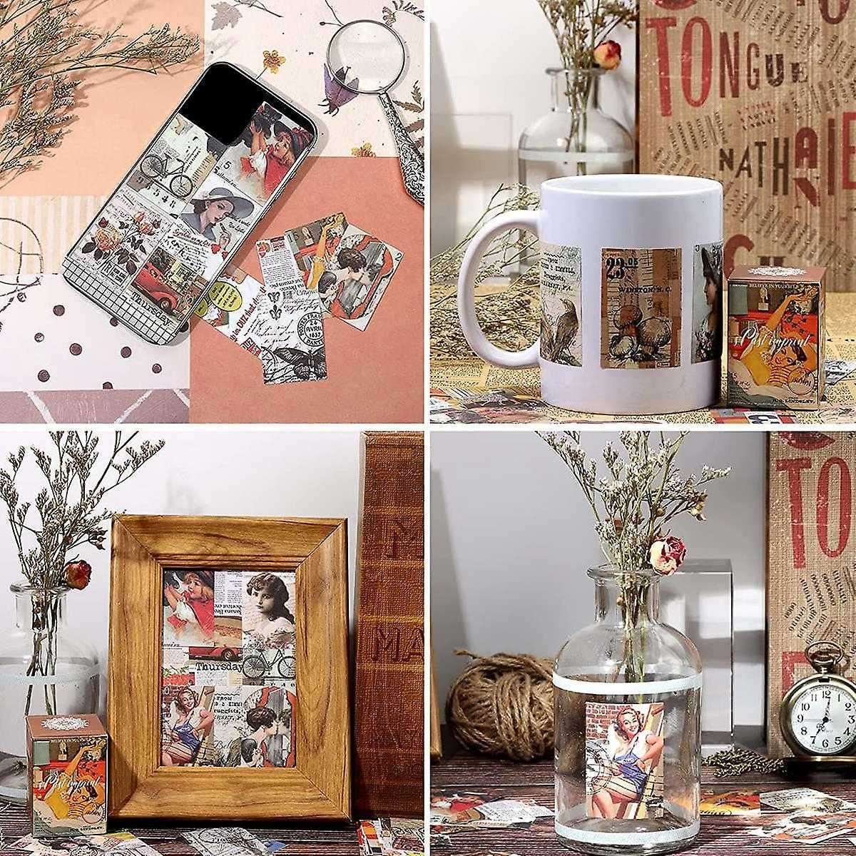 200pcs Aesthetic Scrapbook Stickers (past Imprint)