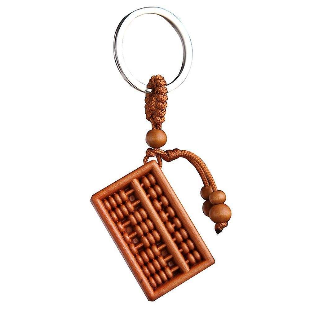 10pcs Mini Abacus Keychain Key Ring Chain Wooden Fob Ornament Trinket
