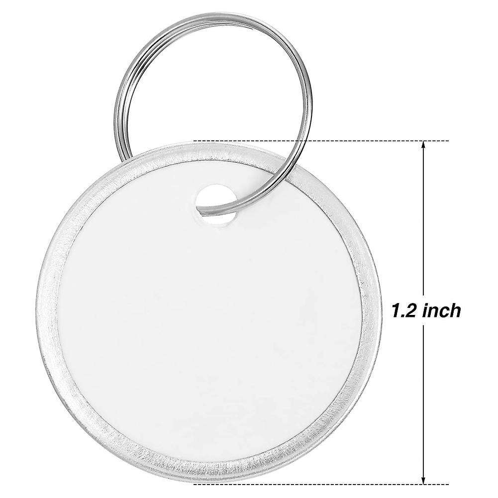 Metal Rim Tags Key Tags Round Paper Tags with Metal Rings(50pcs)
